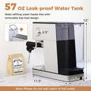 Espresso Machine 20 Bar Compact Stainless Steel Coffee Maker with Milk Frother-Silver by DirectDeals