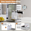 Espresso Machine 20 Bar Compact Stainless Steel Coffee Maker with Milk Frother-Silver by DirectDeals