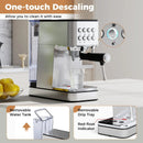 Espresso Machine 20 Bar Compact Stainless Steel Coffee Maker with Milk Frother-Silver by LJGDeals