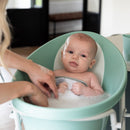 Newborn Bath Essentials Bundle | Baby Bath with Support Bump, Soft Backrest & Rinse Jug | Safe & Stylish Bathtime Set by M4A