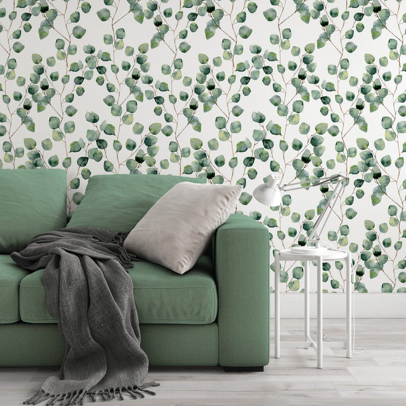 Eucalyptus Wallpaper - Removable Wallpaper - Self Adhesive Wall Paper