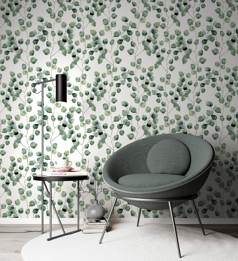 Eucalyptus Wallpaper - Removable Wallpaper - Self Adhesive Wall Paper