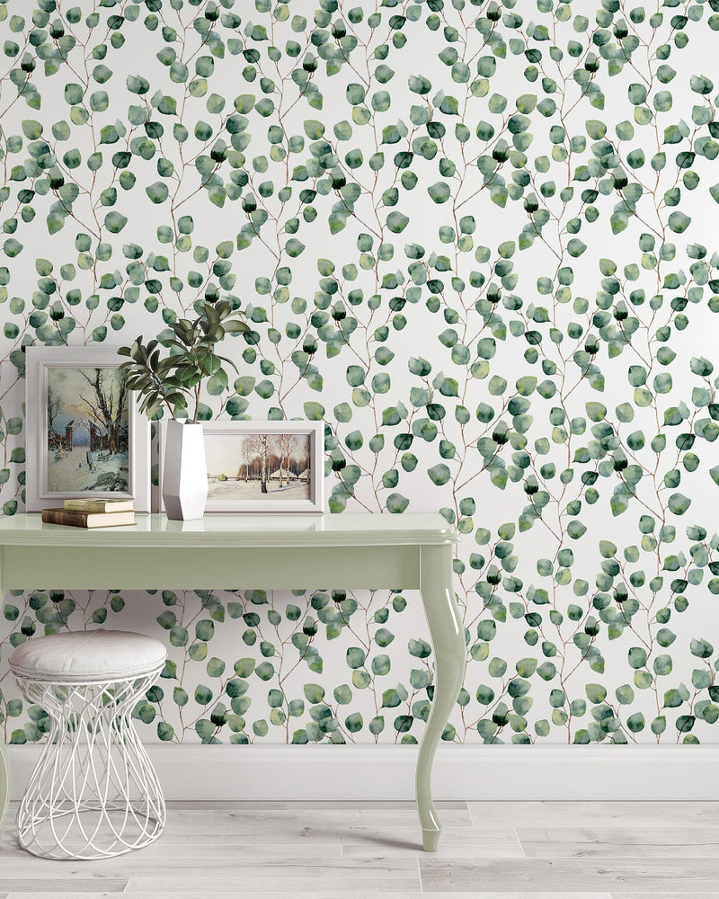 Eucalyptus Wallpaper - Removable Wallpaper - Self Adhesive Wall Paper