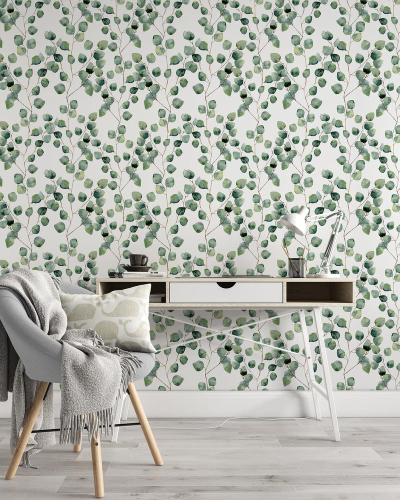 Eucalyptus Wallpaper - Removable Wallpaper - Self Adhesive Wall Paper