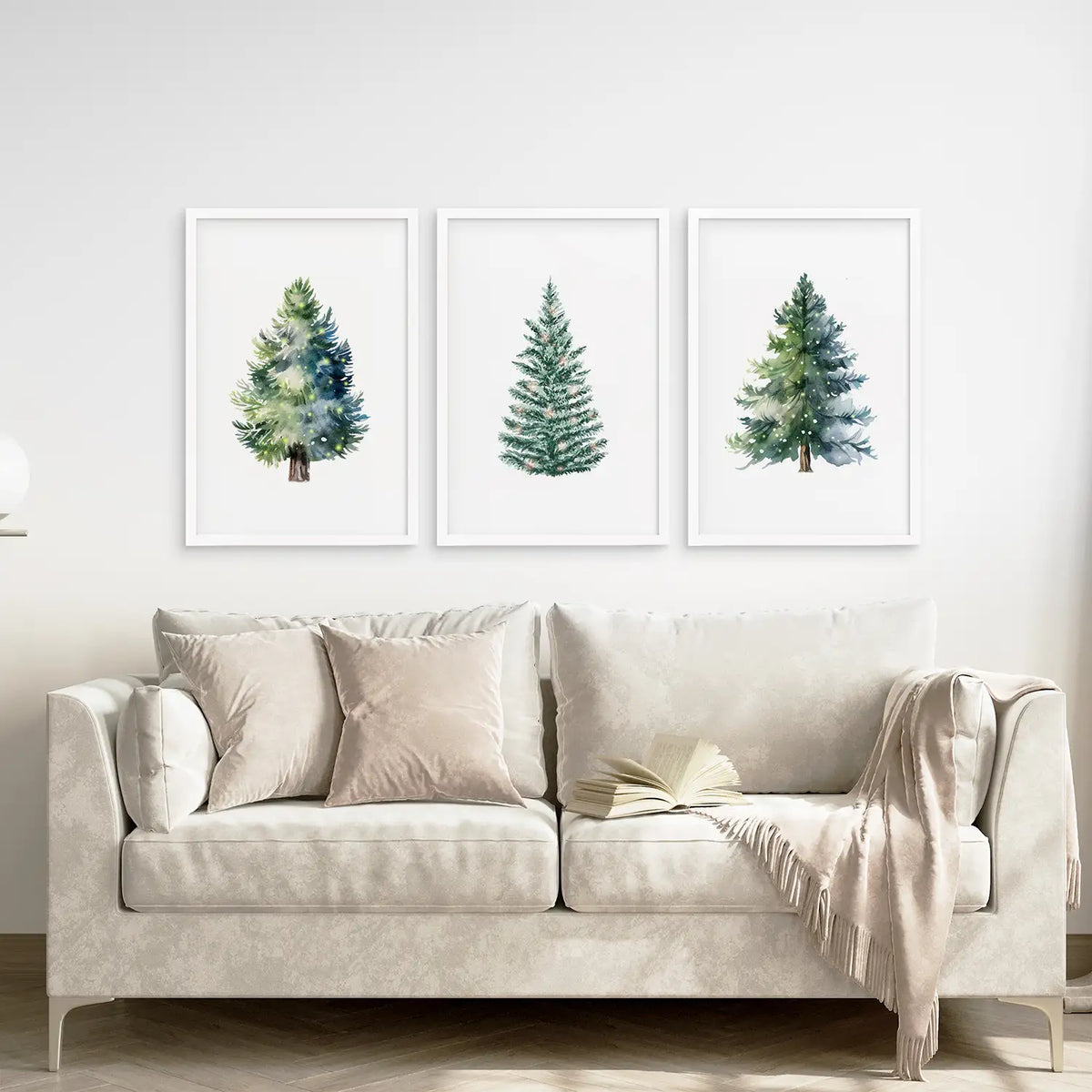 Home Decor Watercolor Christmas Tree Prints Set, photo 3 of 9