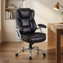 Executive Office Chair Leather Ergonomic Computer Desk Chair with Padded Seat and Armrests by LJGDeals