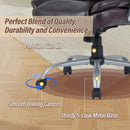 Executive Office Chair Leather Ergonomic Computer Desk Chair with Padded Seat and Armrests by LJGDeals