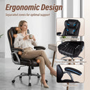 Executive Office Chair Leather Ergonomic Computer Desk Chair with Padded Seat and Armrests by LJGDeals