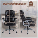 Executive Office Chair Leather Ergonomic Computer Desk Chair with Padded Seat and Armrests by LJGDeals