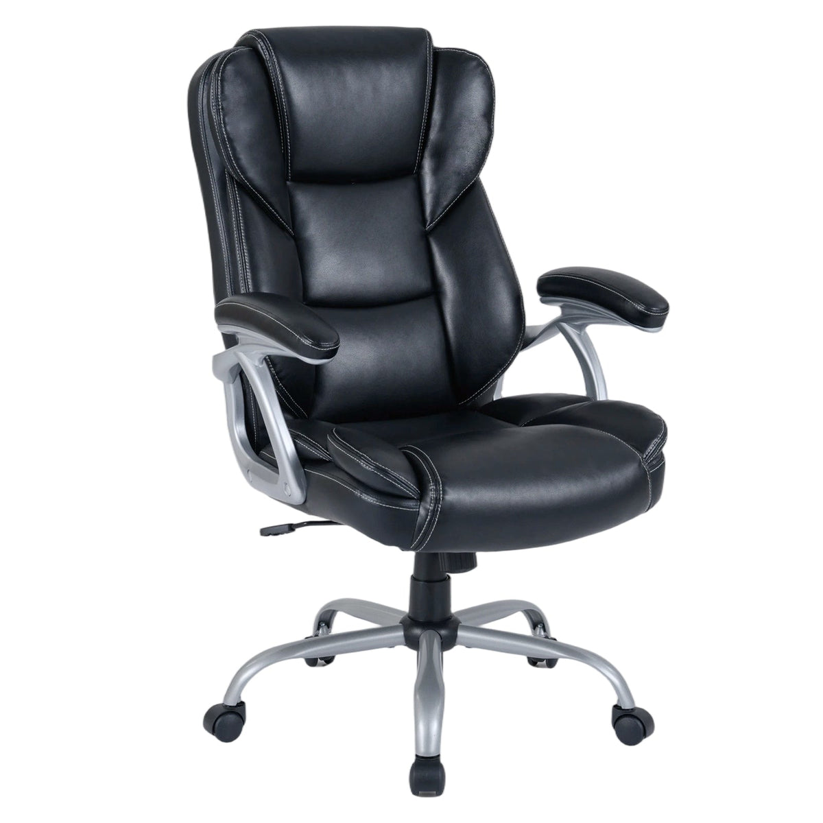 Executive Office Chair Leather Ergonomic Computer Desk Chair with Padded Seat and Armrests, photo 12 of 16