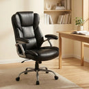 Executive Office Chair Leather Ergonomic Computer Desk Chair with Padded Seat and Armrests by LJGDeals