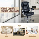 Executive Office Chair Leather Ergonomic Computer Desk Chair with Padded Seat and Armrests by LJGDeals