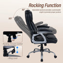 Executive Office Chair Leather Ergonomic Computer Desk Chair with Padded Seat and Armrests by LJGDeals