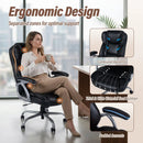 Executive Office Chair Leather Ergonomic Computer Desk Chair with Padded Seat and Armrests by LJGDeals