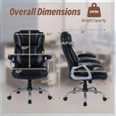 Executive Office Chair Leather Ergonomic Computer Desk Chair with Padded Seat and Armrests by LJGDeals