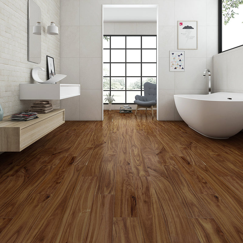 "Capture the essence of natural beauty with Exotic Walnut Natural Solid Hardwood Flooring, available in 3.6" and 4.75" widths and 0.75" thickness. Choose between Smooth or Handscraped finishes. SKU: TRPSH-EWNH, TRPSH-EWNS4.75, TRPSH-EWNS3.6."