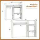 Expandable Desktop Bookshelf with Open Storage Cubes