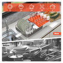 Expandable Dish Drying Rack Adjustable Dual-Part Dish Drainer with Detachable Utensil Holder by LJGDeals