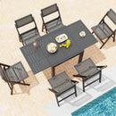 Expandable Patio Dining Table for 4-6 People by LJGDeals