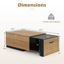 Extendable Coffee Table with Hidden Storage Compartment by LJGDeals