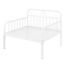 Extendable Metal Daybed to Twin Size Bed with Guardrails and Armrests by LJGDeals
