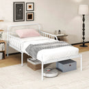 Extendable Metal Daybed to Twin Size Bed with Guardrails and Armrests by LJGDeals