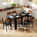 Extendable Dining Table for 4-8 People 47"-62" Large Rectangular Kitchen Table by LJGDeals