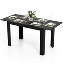 Extendable Dining Table for 4-8 People 47"-62" Large Rectangular Kitchen Table by LJGDeals