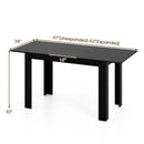 Extendable Dining Table for 4-8 People 47"-62" Large Rectangular Kitchen Table by LJGDeals