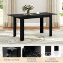 Extendable Dining Table for 4-8 People 47"-62" Large Rectangular Kitchen Table by LJGDeals