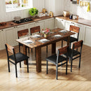 Extendable Dining Table for 4-8 People 47"-62" Large Rectangular Kitchen Table by LJGDeals