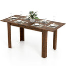Extendable Dining Table for 4-8 People 47"-62" Large Rectangular Kitchen Table by LJGDeals