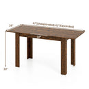 Extendable Dining Table for 4-8 People 47"-62" Large Rectangular Kitchen Table by LJGDeals
