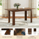 Extendable Dining Table for 4-8 People 47"-62" Large Rectangular Kitchen Table by LJGDeals