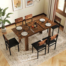 Extendable Dining Table for 4-8 People 47"-62" Large Rectangular Kitchen Table by LJGDeals
