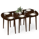Extendable Dining Table Set with 2 Half-Round and 1 Rectangular Tables by LJGDeals