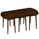 Extendable Dining Table Set with 2 Half-Round and 1 Rectangular Tables by LJGDeals