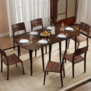 Extendable Dining Table Set with 2 Half-Round and 1 Rectangular Tables by LJGDeals