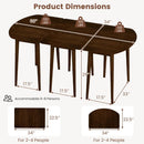 Extendable Dining Table Set with 2 Half-Round and 1 Rectangular Tables by LJGDeals