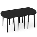 Extendable Dining Table Set with 2 Half-Round and 1 Rectangular Tables by LJGDeals