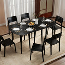 Extendable Dining Table Set with 2 Half-Round and 1 Rectangular Tables by LJGDeals