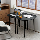 Extendable Dining Table Set with 2 Half-Round and 1 Rectangular Tables by LJGDeals