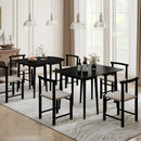 Extendable Dining Table Set with 2 Half-Round and 1 Rectangular Tables by LJGDeals