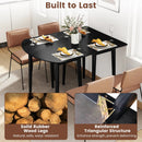Extendable Dining Table Set with 2 Half-Round and 1 Rectangular Tables by LJGDeals