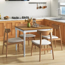 Extendable Dining Table with Rubber Wood Legs for 4-8 People-White by LJGDeals
