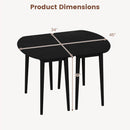 Extendable Oval Dining Table Set with 2 Half-Round Tables for 4-6 People