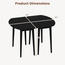 Extendable Oval Dining Table Set with 2 Half-Round Tables for 4-6 People by LJGDeals