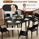 Extendable Oval Dining Table Set with 2 Half-Round Tables for 4-6 People by LJGDeals