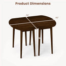 Extendable Oval Dining Table Set with 2 Half-Round Tables for 4-6 People by LJGDeals