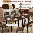 Extendable Oval Dining Table Set with 2 Half-Round Tables for 4-6 People by LJGDeals